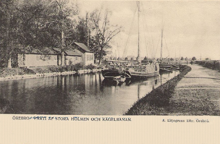 Örebro Parti av Stora Holmen och Kägelbanan 1905