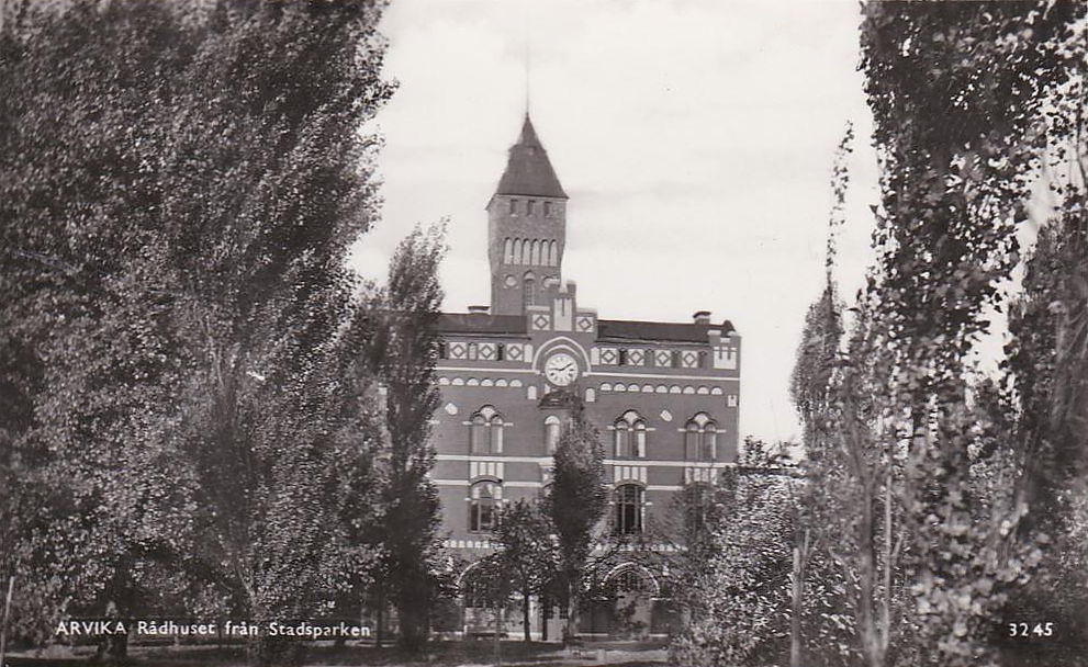 Arvika, Rådhuset från Stadsparken