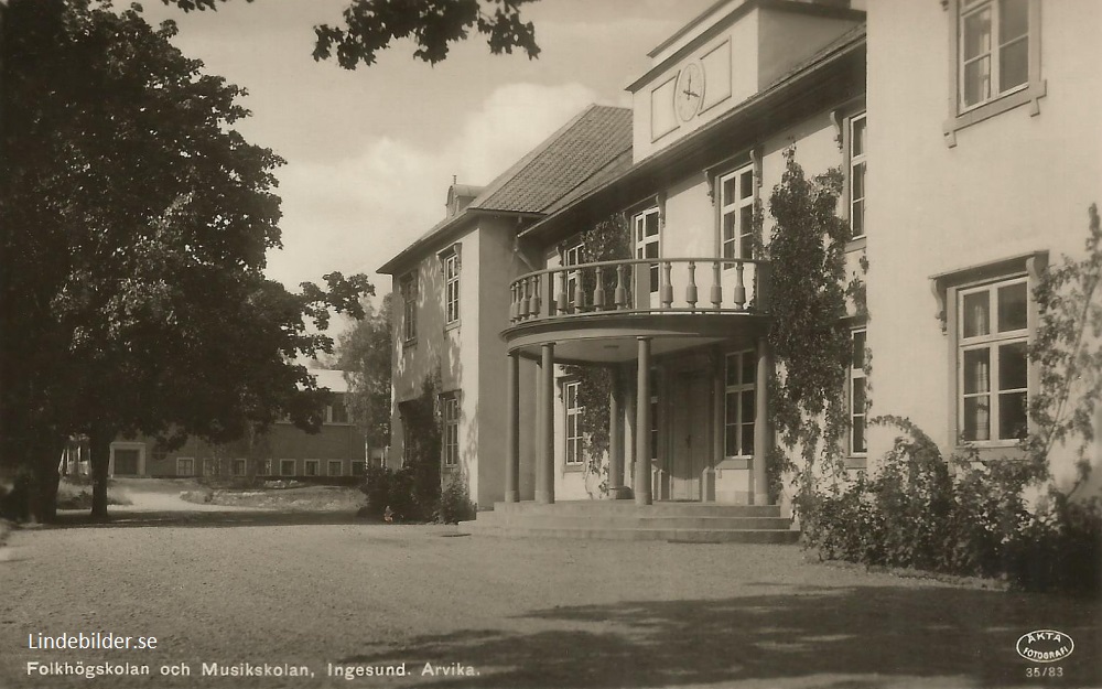 Folkhögskolan och Musikskolan. Ingesund. Arvika