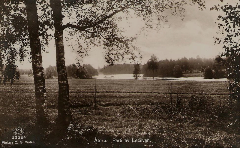 Degerfors, Åtorp, Parti av Letälven 1925