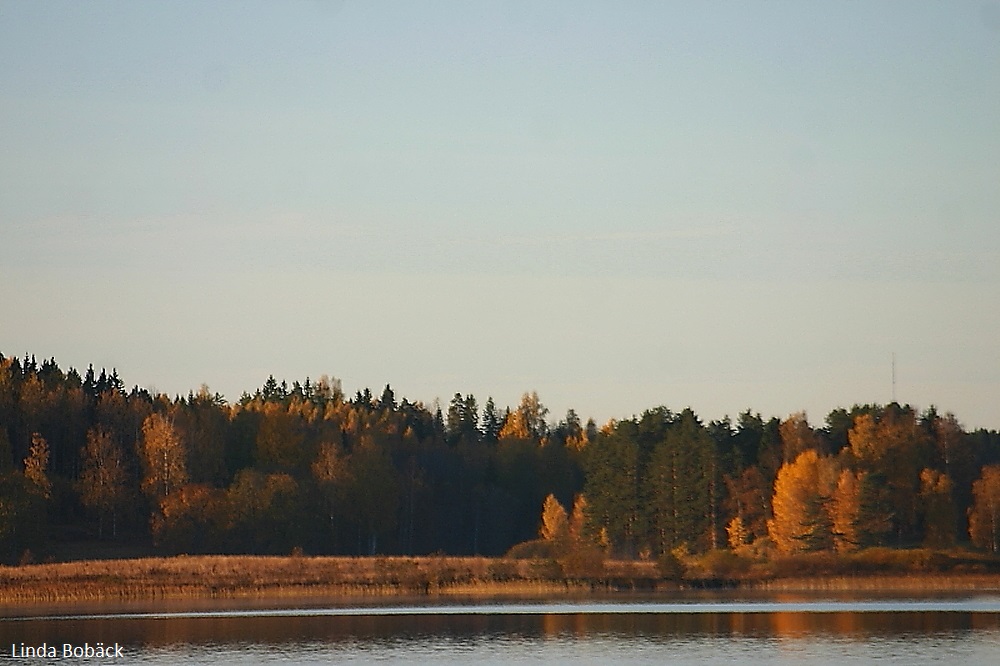 Rakt över Lindesjön