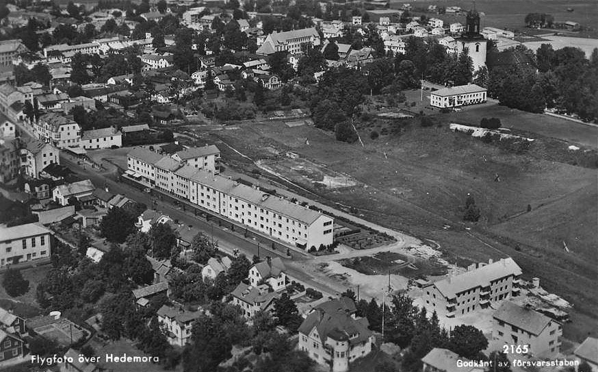 Flygfoto över Hedemora 1957