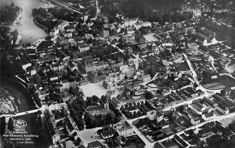 Södertälje från flygplan 1923