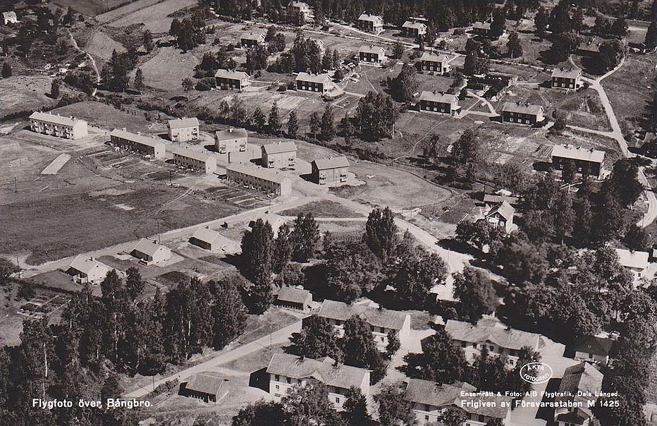 Kopparberg, Flygfoto över Bångbro 1951