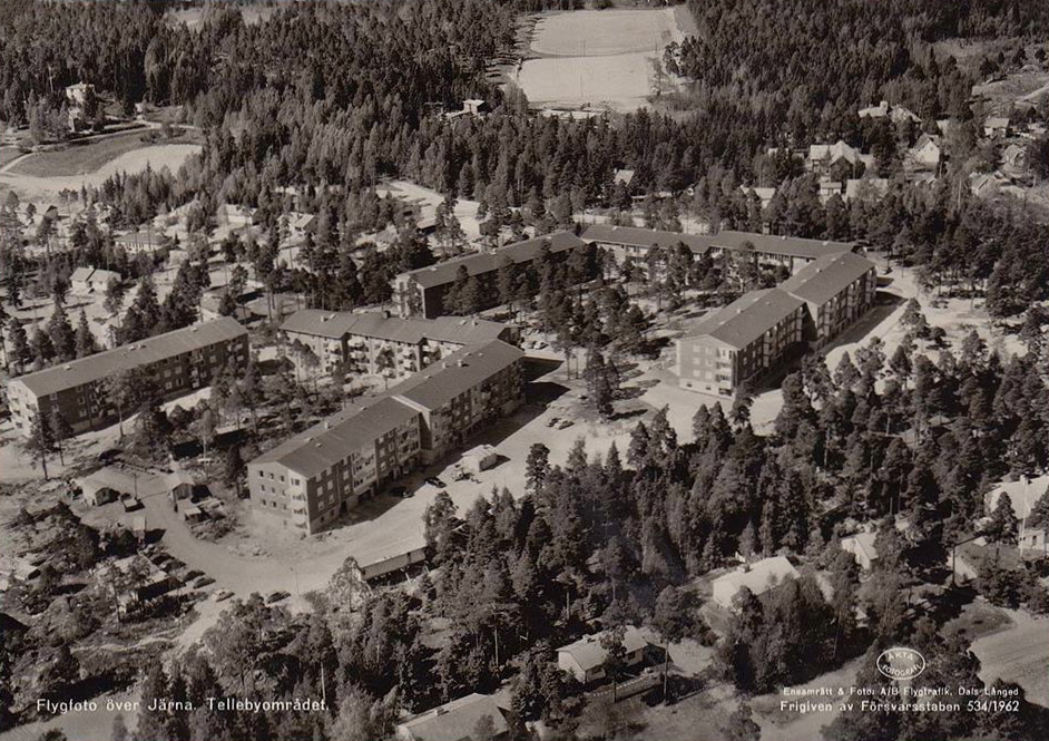 Södertälje, Flygfoto Över Järna, Tellebyområdet 1962