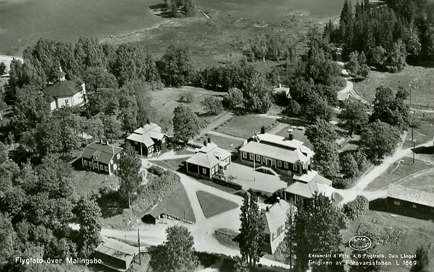 Smedjebacken, Flygfoto över Malingsbo  1961