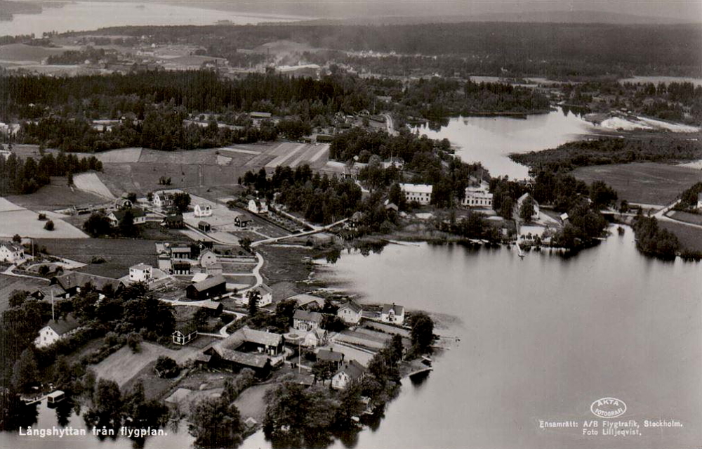 Hedemora, Långhyttan från flygplan 1946