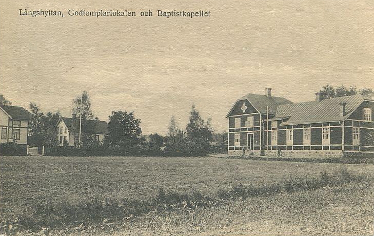 Hedemora, Långshyttan, Godtemplarlokalen och Baptistkapellet 1919