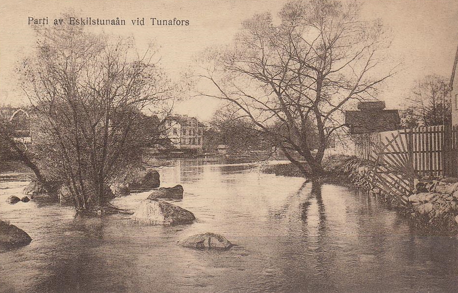 Eskilstuna, Parti av Eskilstunaån vid Tunafors 1921