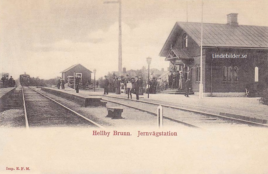 Eskilstuna, Hellby Brunn, Jernvägstation