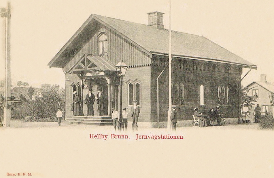 Eskilstuna. Helly Brunn, Jernvägsstationen