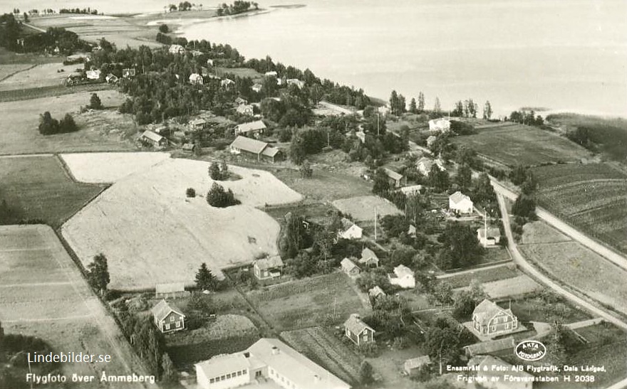 Askersund. Flygfoto över Åmmeberg