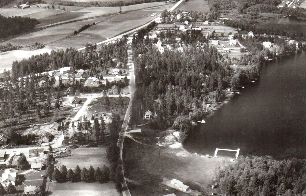 Askersund, Åsbro, Flygfoto över Estabo