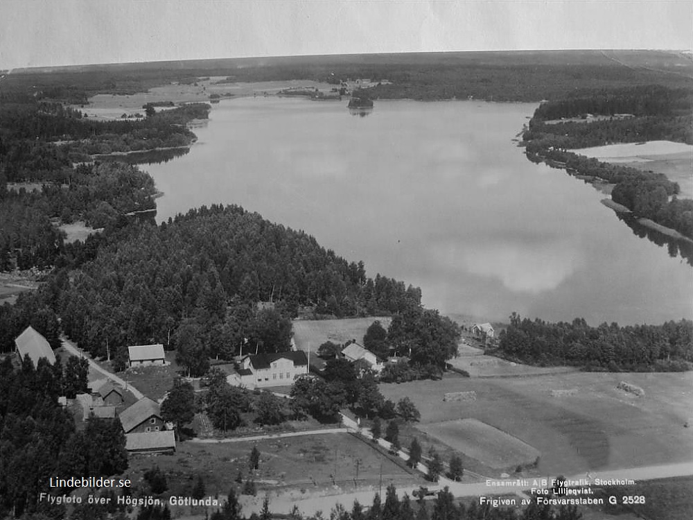 Arboga, Flygfoto över Högsjön, Götlunda