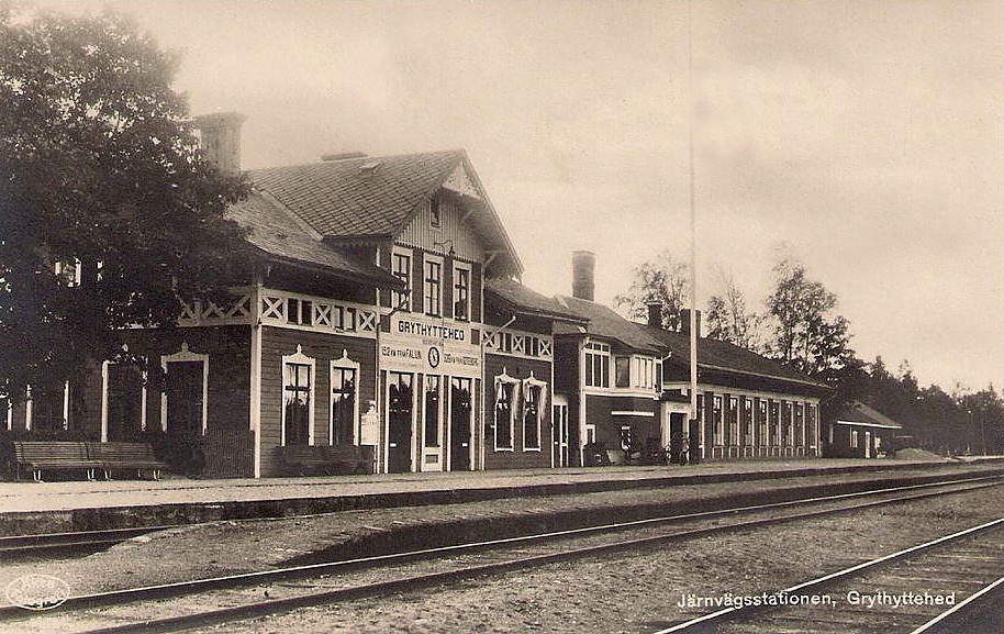 Järnvägsstationen. Grythyttehed