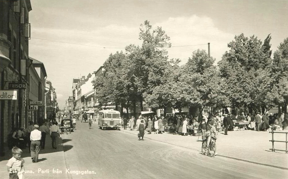 Eskilstuna, Parti från Kungsgatan 1938