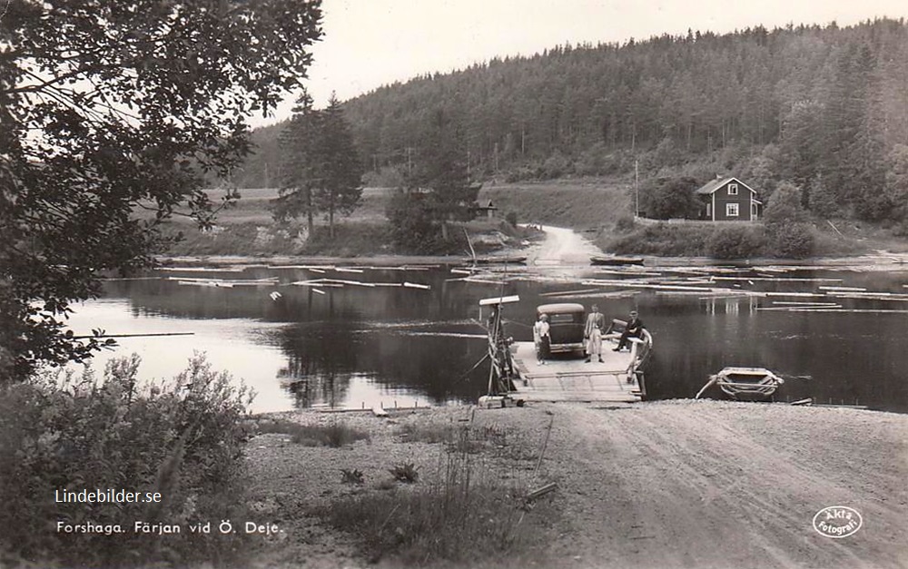 Forshaga, Färjan vid Ö. Deje 1942