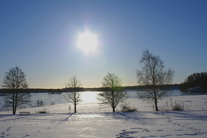 Lindesjön med sol