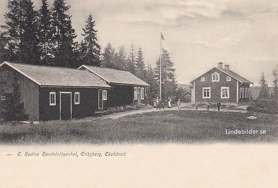 Hagfors, E HEdins Handelslägenhet, Eriksberg, Ekshärad 1904