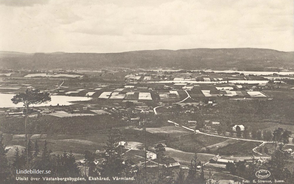 Utsikt över Västanbergsbygden, Ekshärad, Värmland