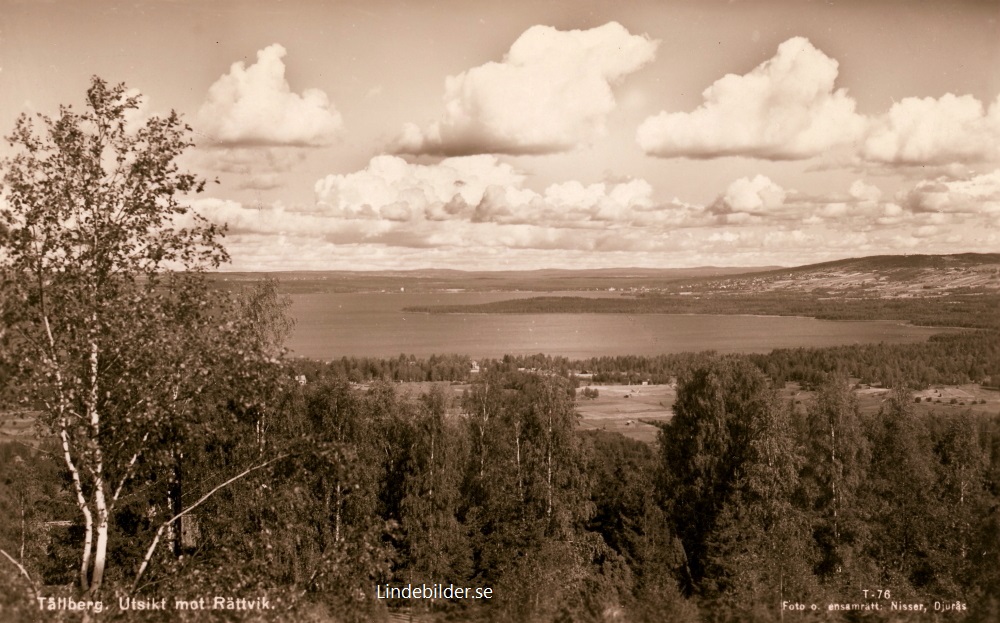 Tällberg. Utsikt mot Rättvik 1955