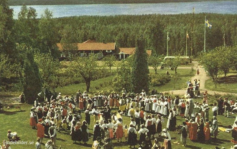 Midsommar på Hotell Dalecarlia. Tällberg 1955