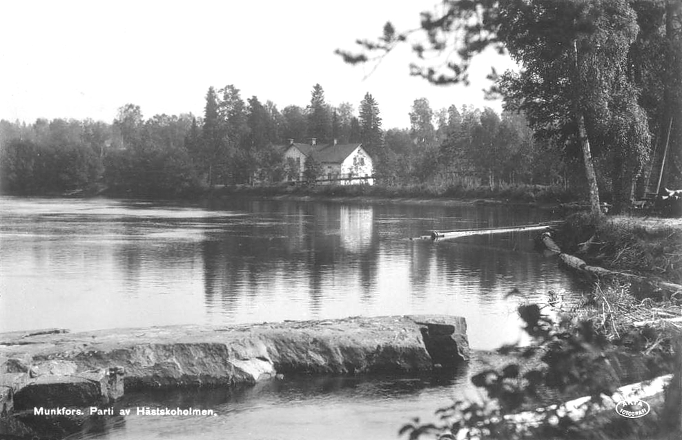 Munkfors, Parti av Hästskoholmen 1935