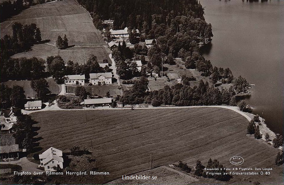 Filipstad, Flygfoto över Rämens  Herrgård, Rämmen
