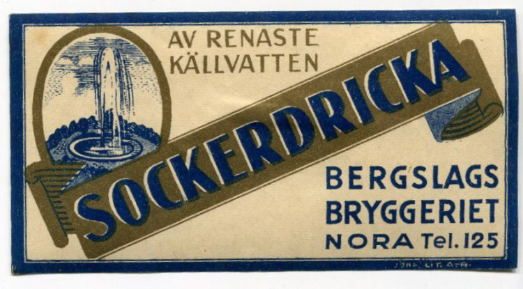 Nora, Bergslagsbryggeriet, Sockerdricka