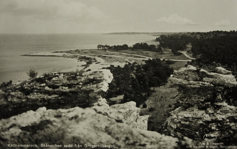 Gotland, Katthammarsvik, Skåneviken sedd från Grogarnsberget