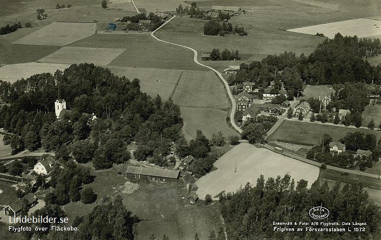 Sala, Flygfoto över Fläckebo 1962