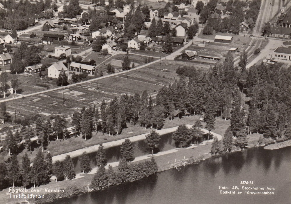 Flygfoto över Vansbro