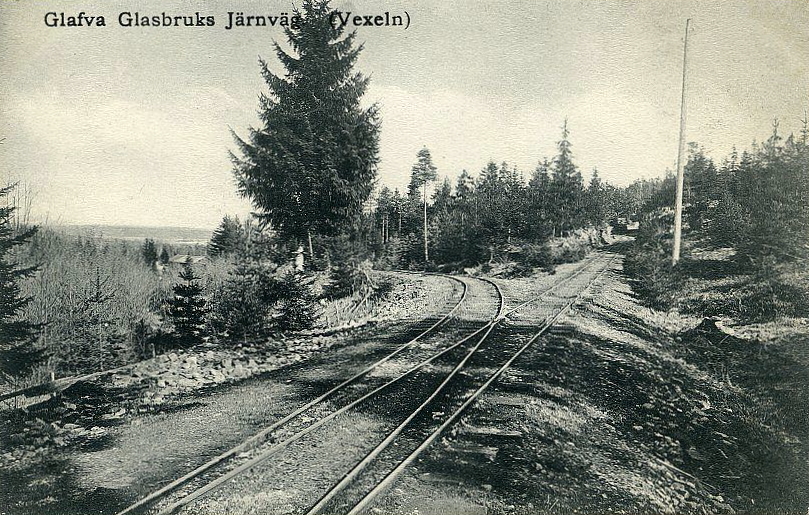 Glafva Glasbruk, Järnväg, Växeln