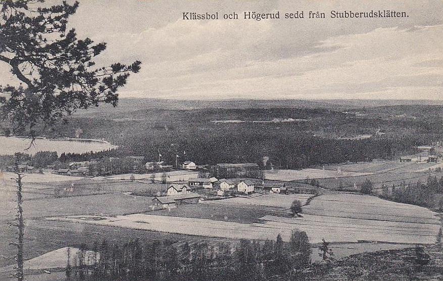Klässbol och Högerud sedd från Stubberudsklätten