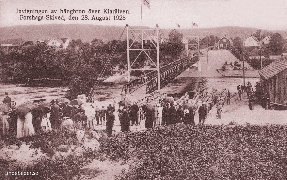Invigningen av hängbron över Klarälven Forshaga-Skived, den 18 August 1025