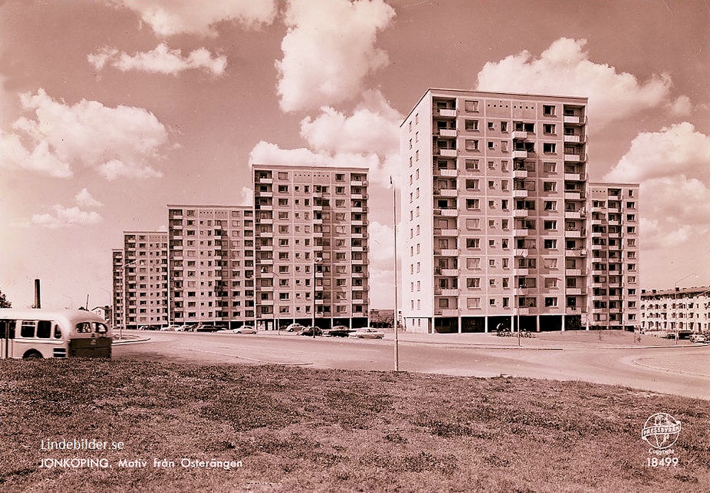 Jönköping. Motiv från Österängen 1960