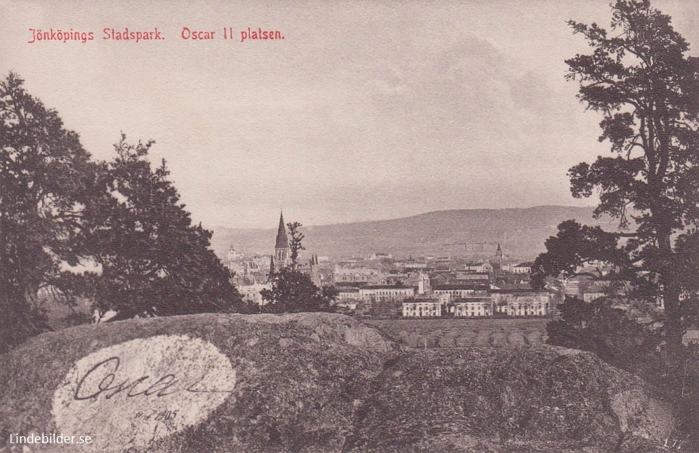 Jönköpings Stadspark. Oscar II platsen