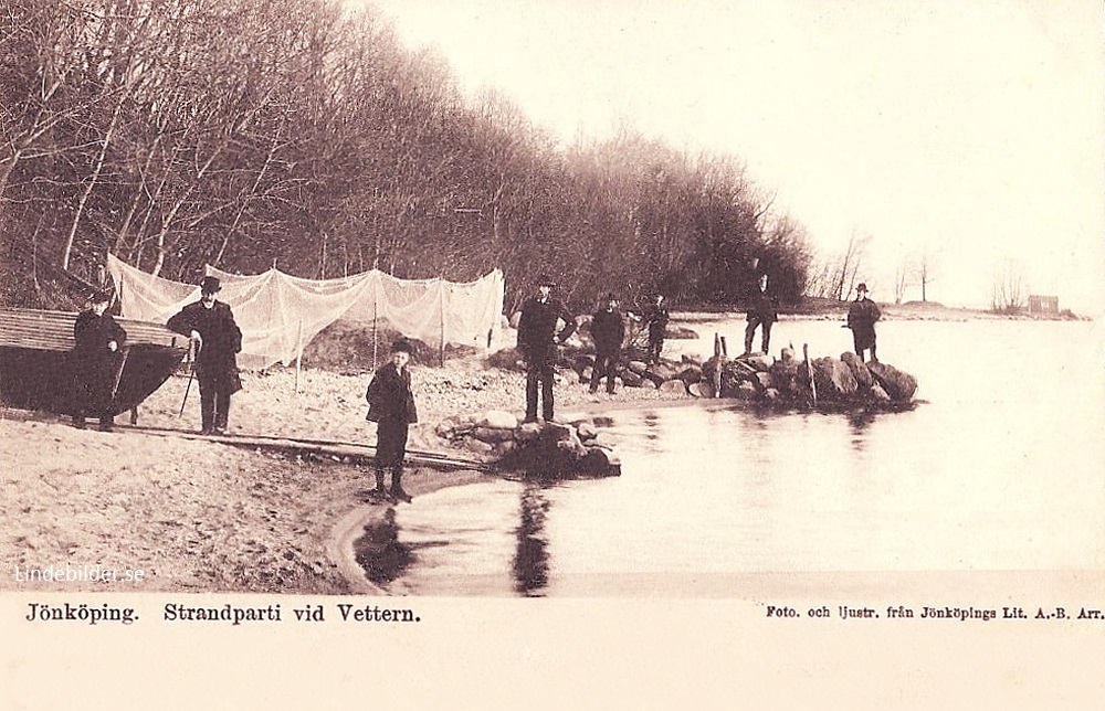 Jönköping, Strandparti vid Vettern 1905