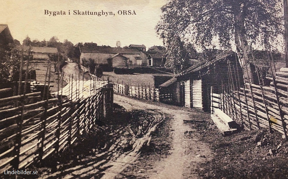 Bygata i Skattungsbyn. Orsa