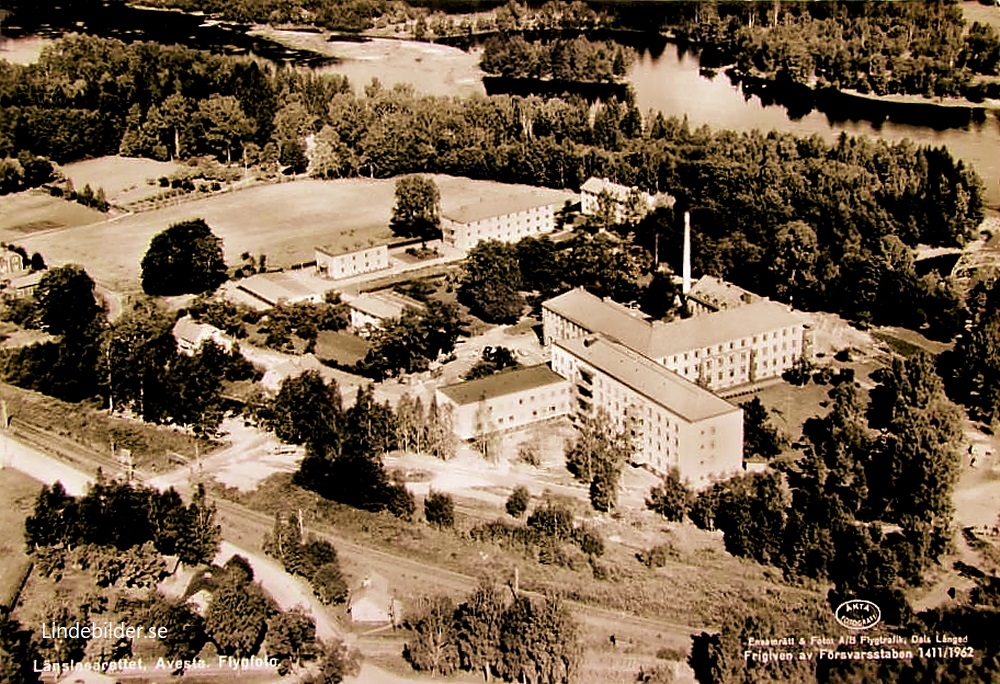 Länslasarettet Avesta, Flygfoto 1962