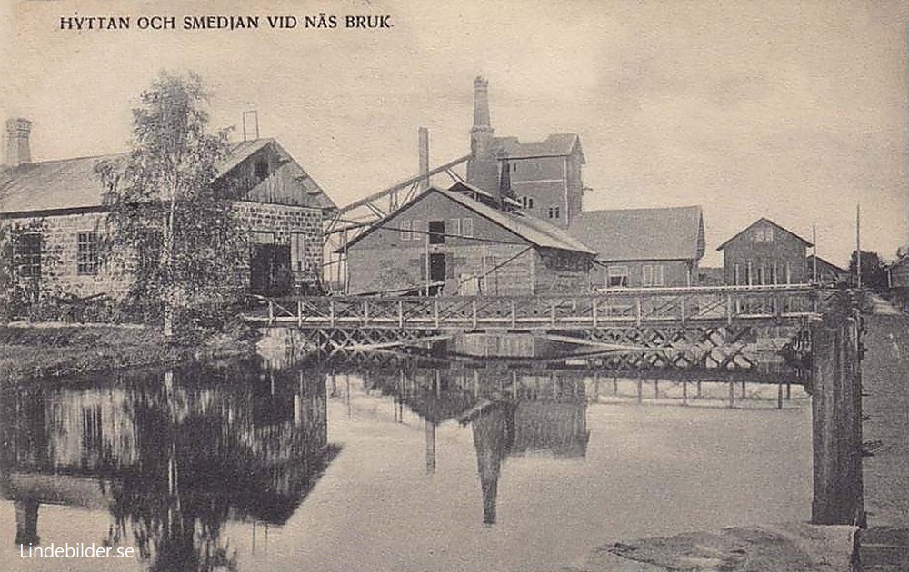 Hyttan och Smedjan vid Näs Bruk 1906