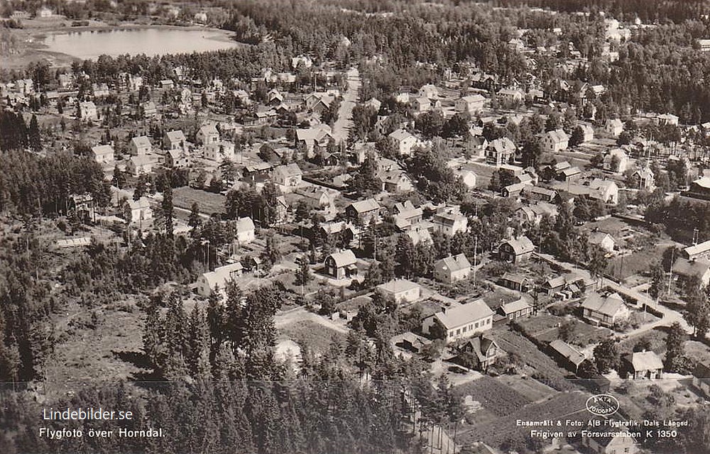 Flygfoto över Horndal