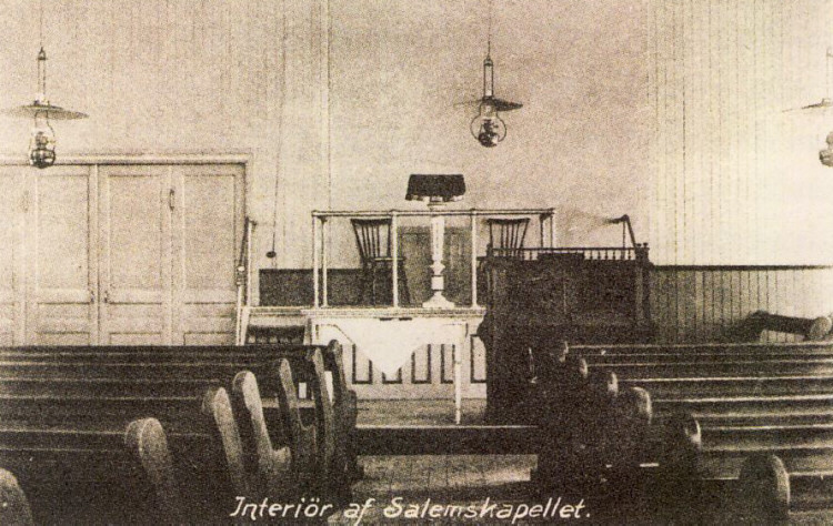 Lindesberg Salemskapellet Interiör 1910