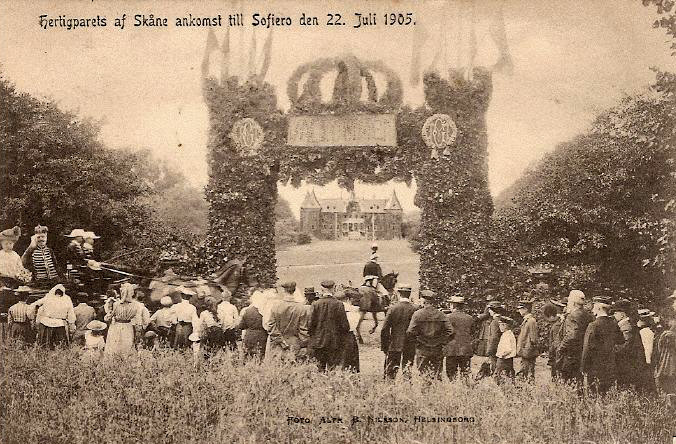 Hertigparet av Skåne, ankomst till Sofiero 1905