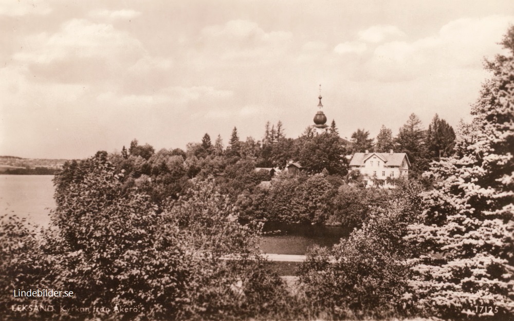 Leksand, Kyrkan från Åkerö 1953