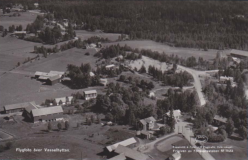 Flygfoto över Vasselhyttan 1951