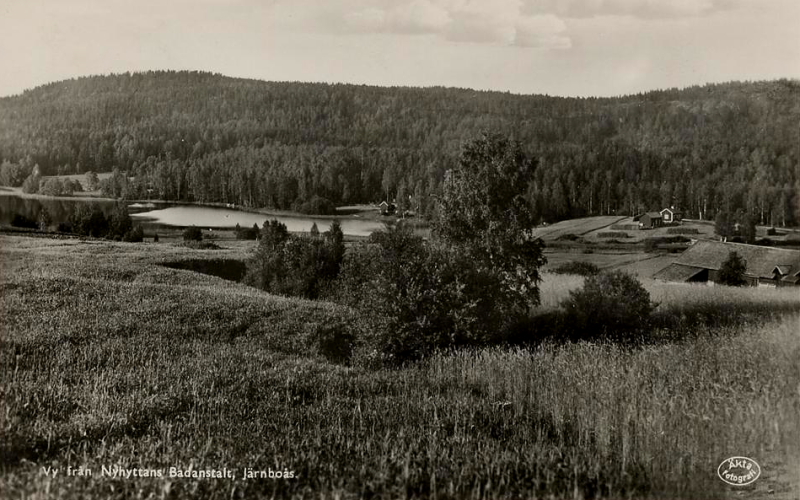 Nora, Vy från Nyhyttans Badanstalt, Järnboås 1937