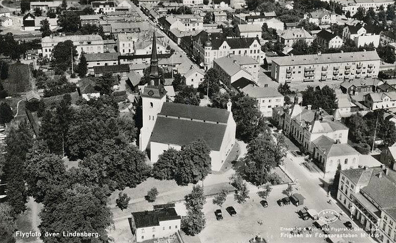 Flygfoto över Lindesberg