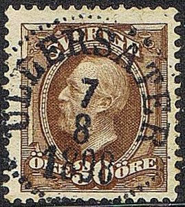 Ullersäter Frimärke 7/8 1898