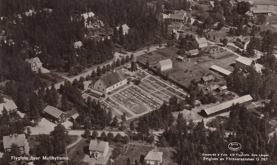 Örebro, Flygfoto över Mullhyttemo 1958